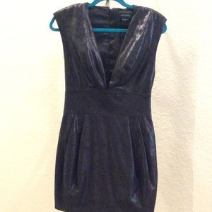Black plunge V Neck Marciano party dress.